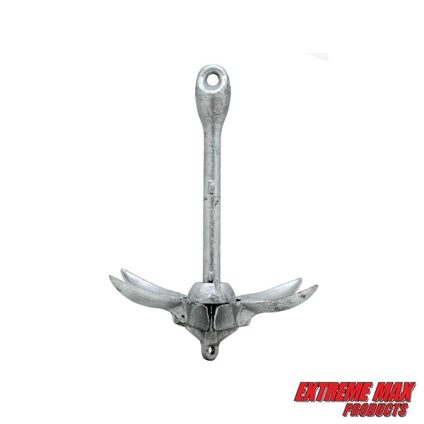 Extreme Max 3006.6545 BoatTector Galvanized Folding Anchor - 3.5 Lbs.